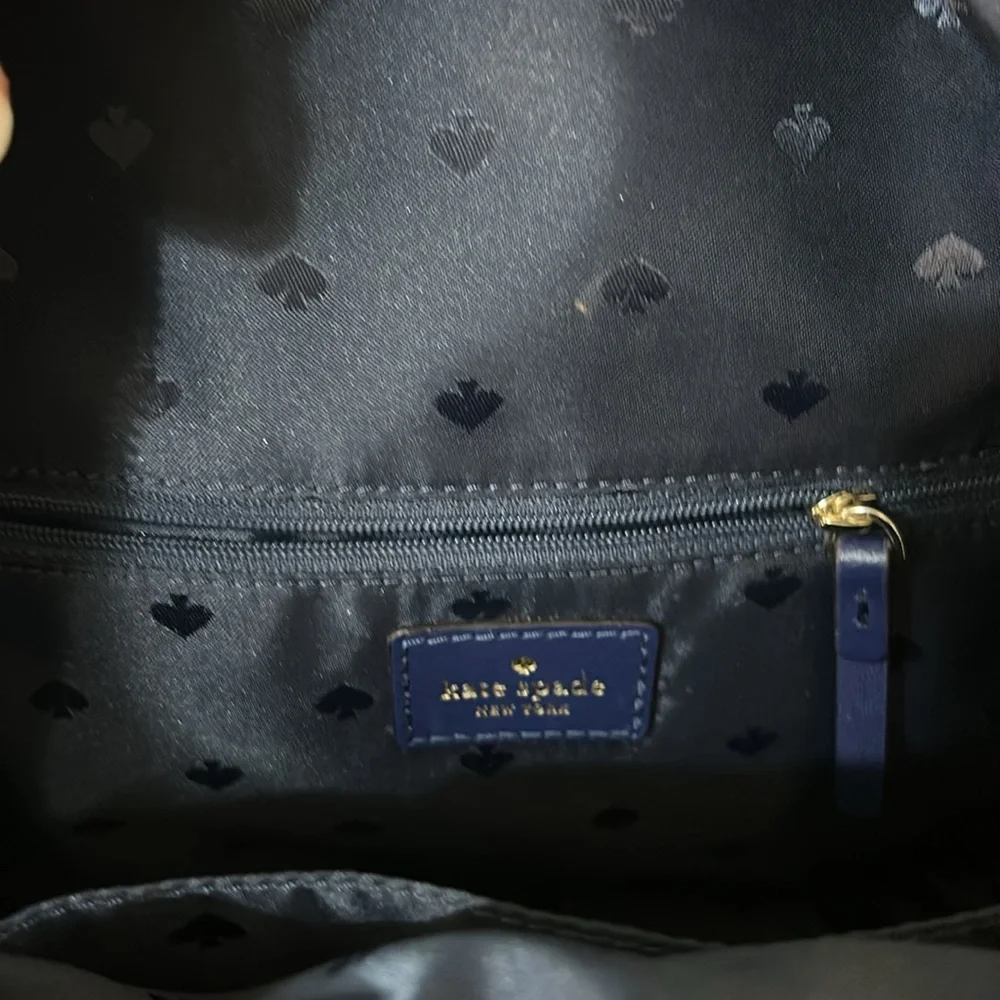 Kate Spade Navy Camel Small Leather Backpack - Picture 12 of 17